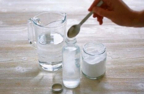 Solución de soda para a ampliación do pene